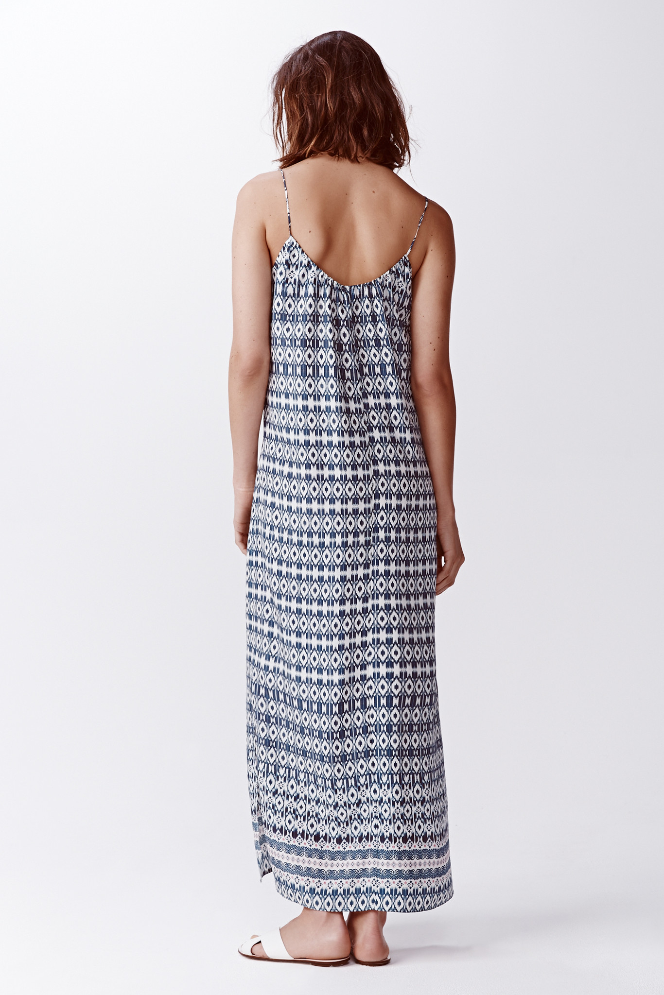 faherty brand silk ikat maxi dress in blue lyst faherty brand silk ikat maxi dress in blue lyst