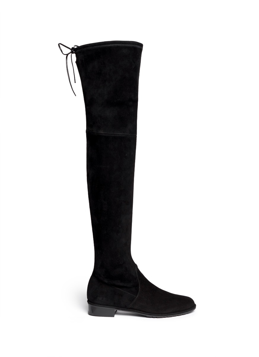 Stuart Weitzman 'Lowland' Suede Boots in Black | Lyst