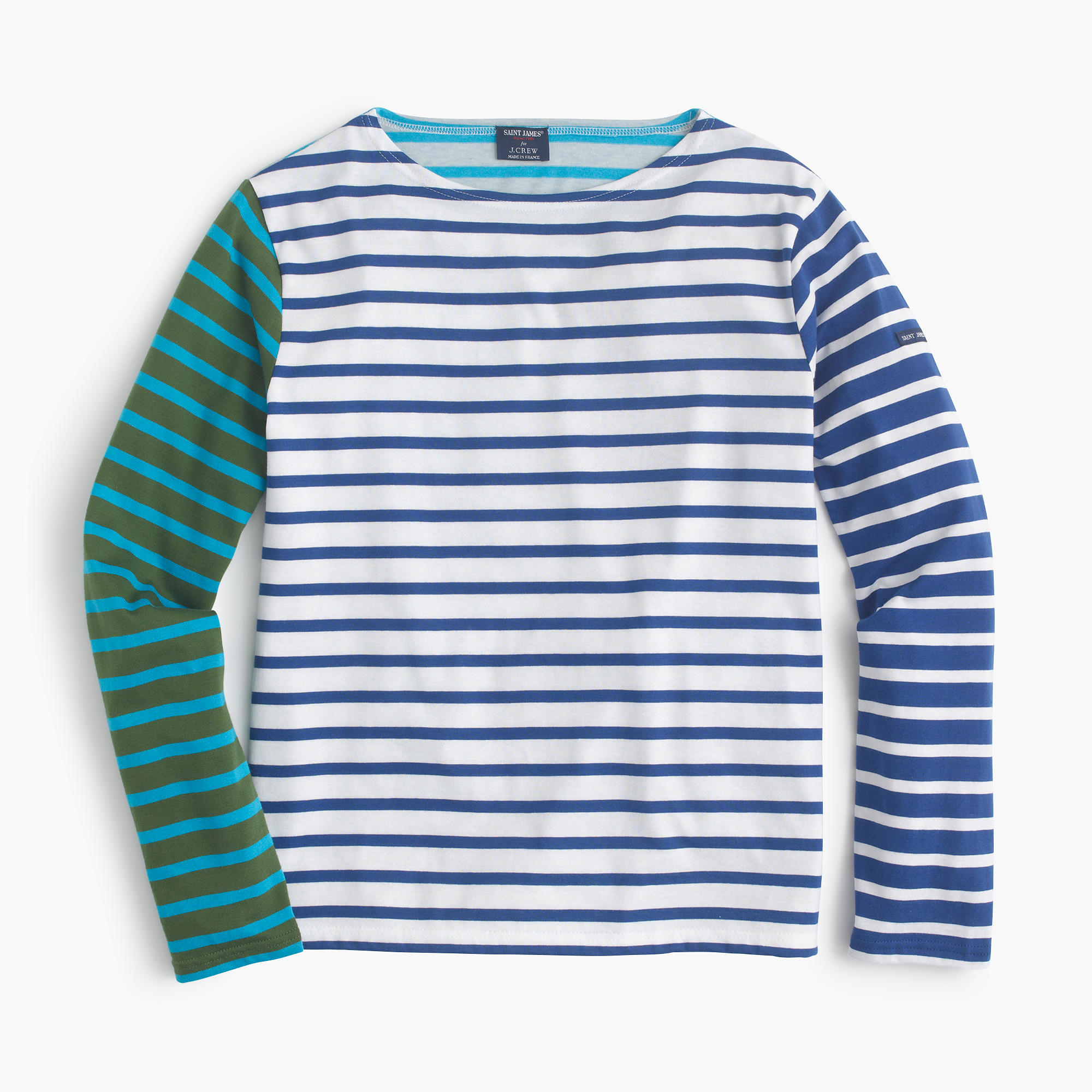 J.crew Saint James Colorblock Stripe T-shirt in Blue | Lyst