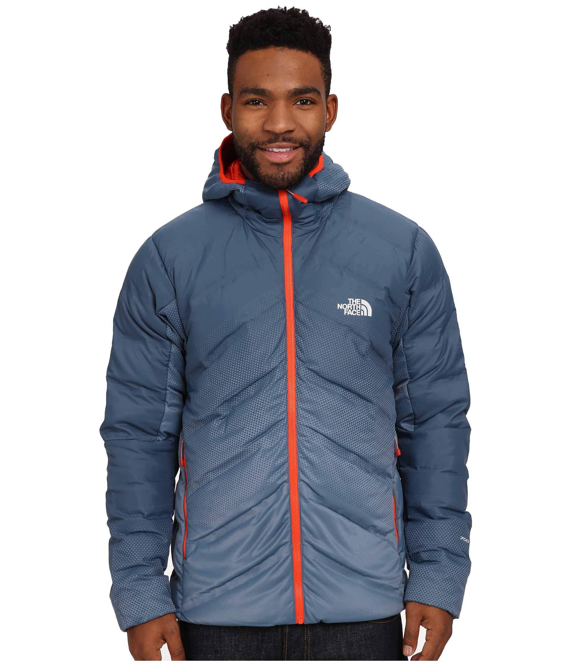 blue north face coat