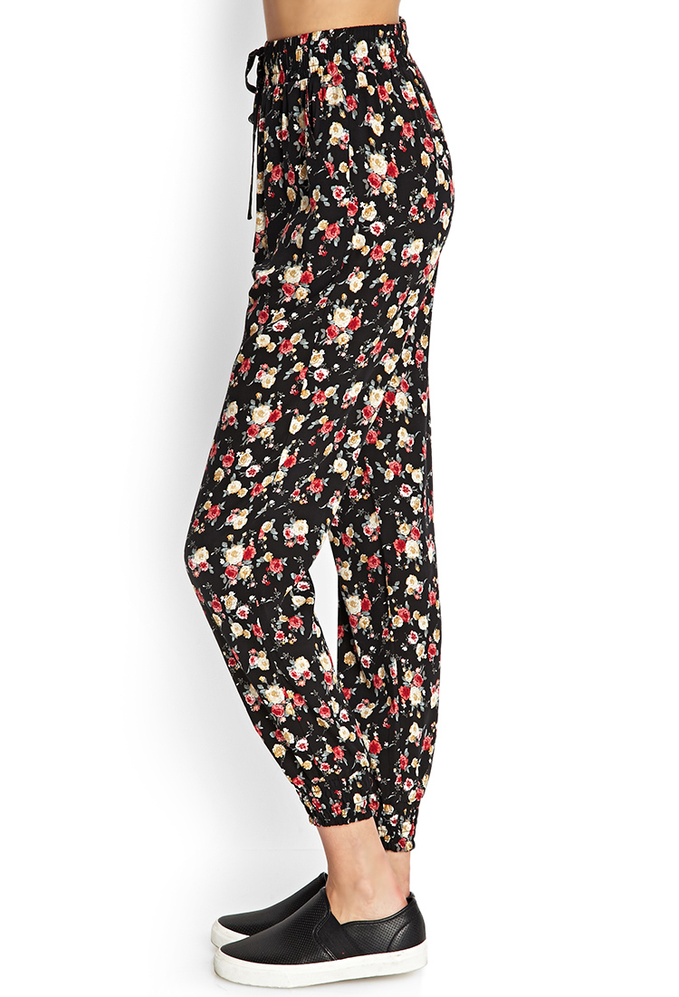 floral print joggers