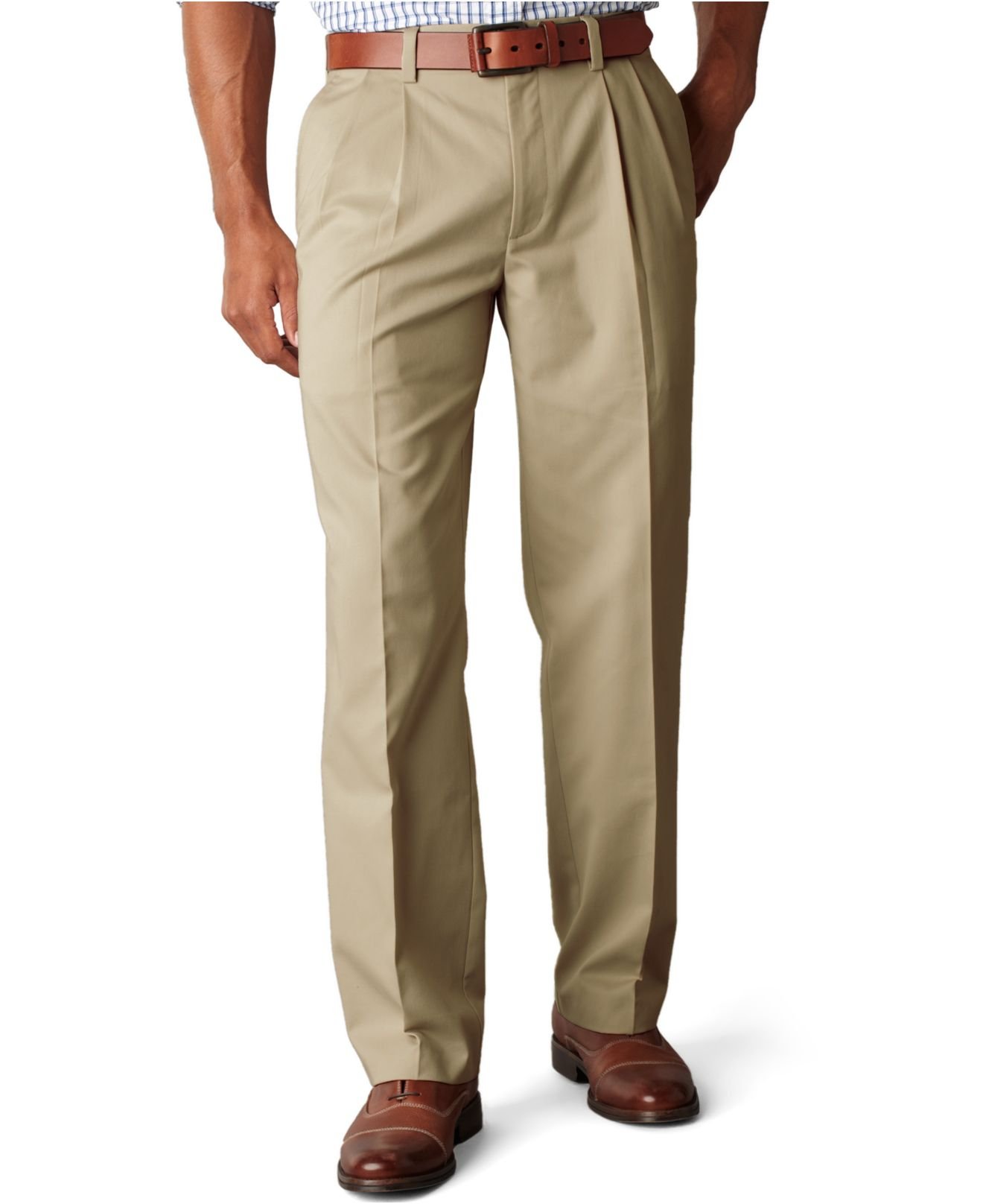 mens pleated tapered pants