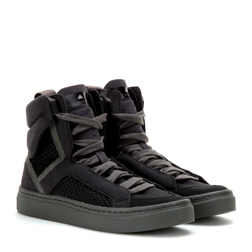 Lyst - Adidas By Stella Mccartney Asimina High-top Sneakers in Black