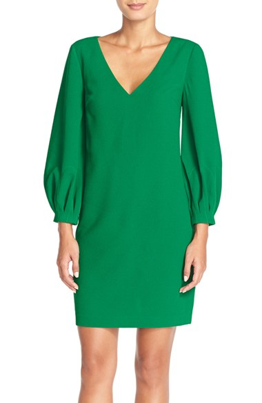 emerald shift dress