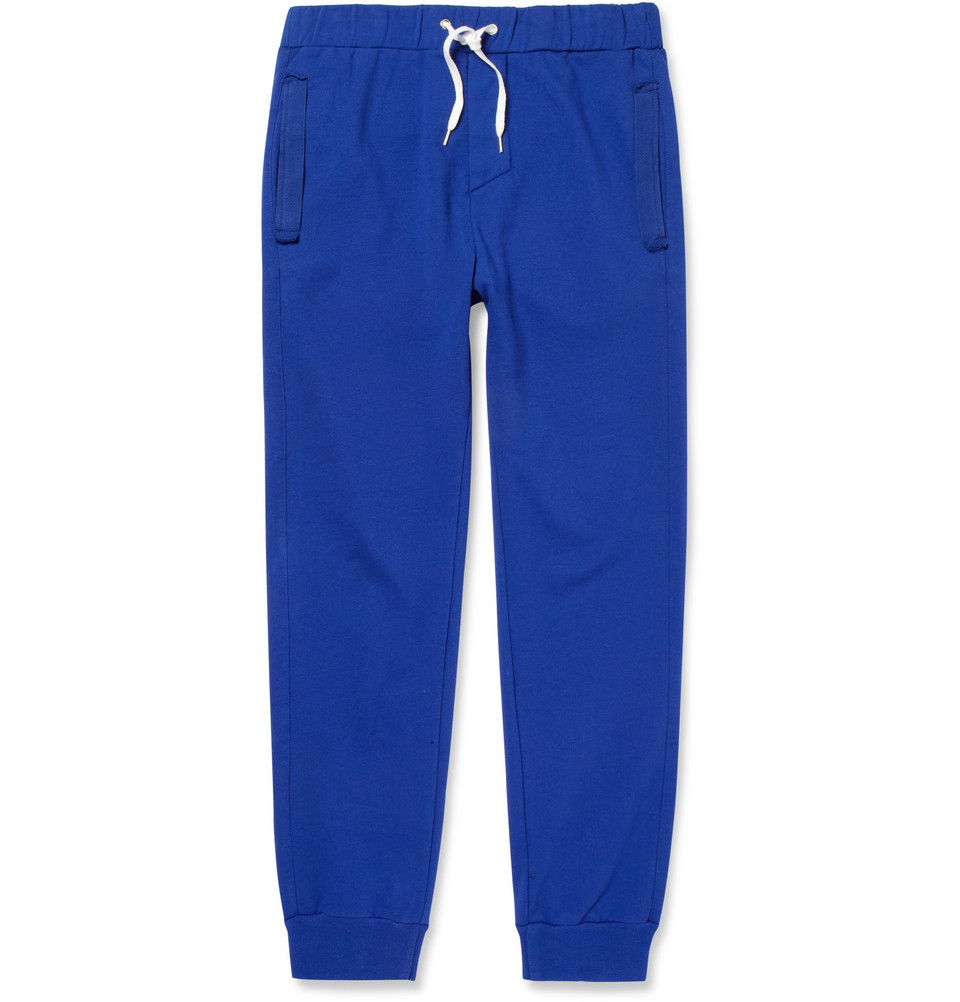 Acne studios Fred Loopback Cottonblend Sweatpants in Blue for Men | Lyst
