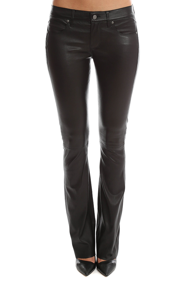 Rta Jackson Leather Flare Pant in Black | Lyst