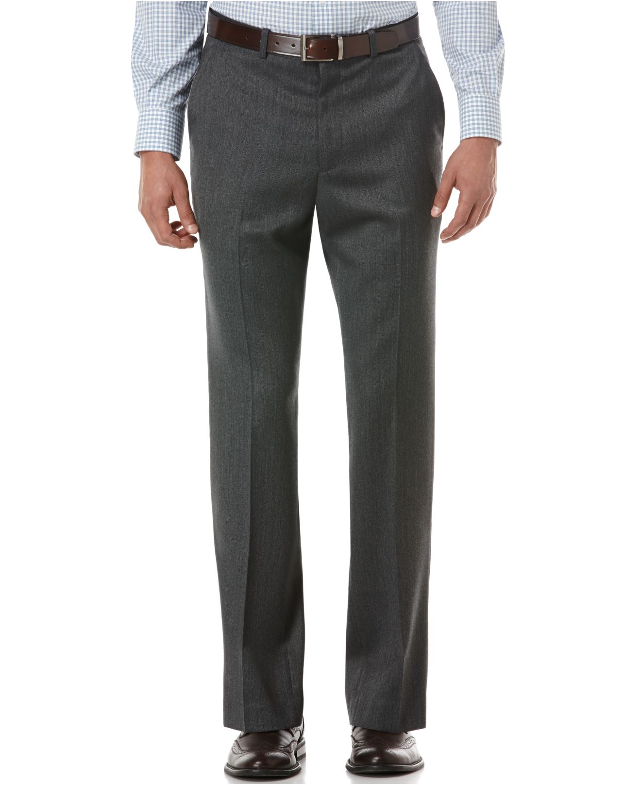 Perry ellis Portfolio Travel Luxe Straight-Fit Dress Pants in Black for ...