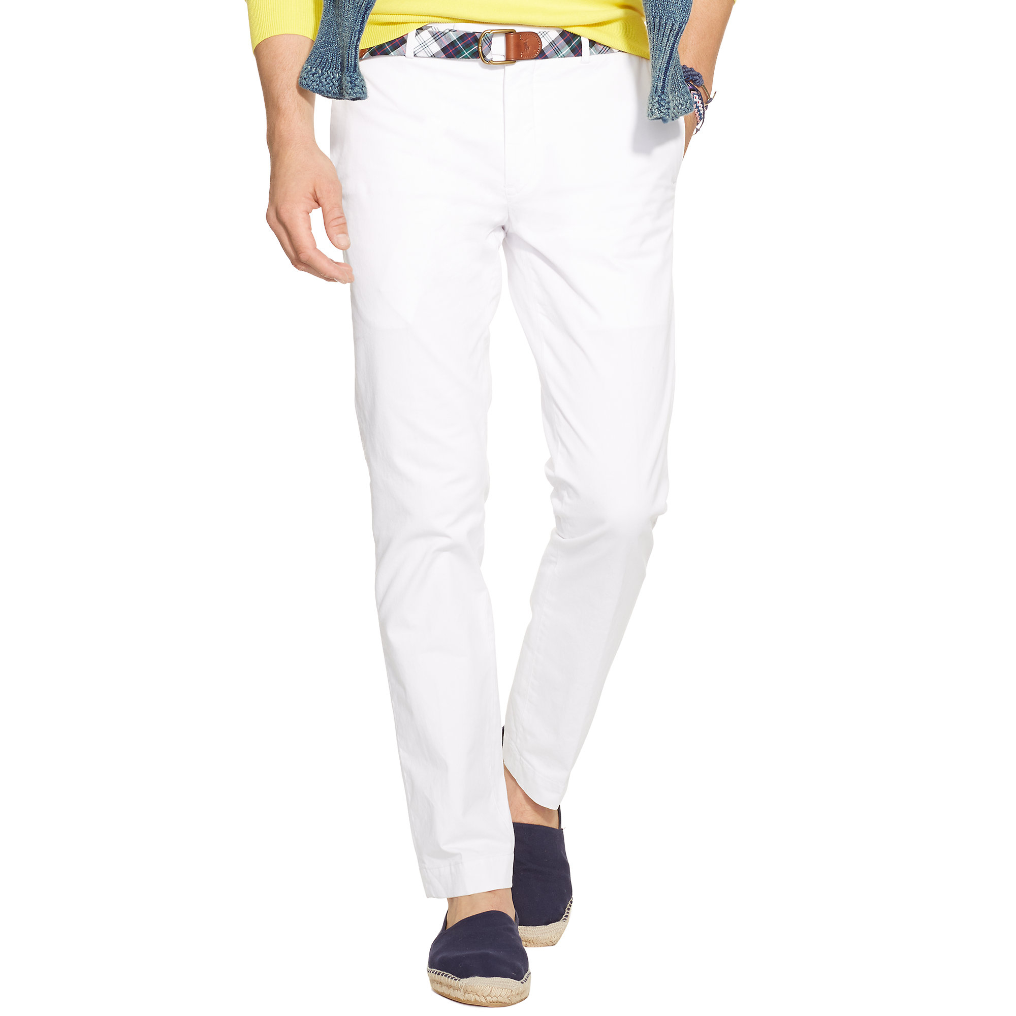 Polo ralph lauren Stretch Slim-fit Chino in White for Men | Lyst