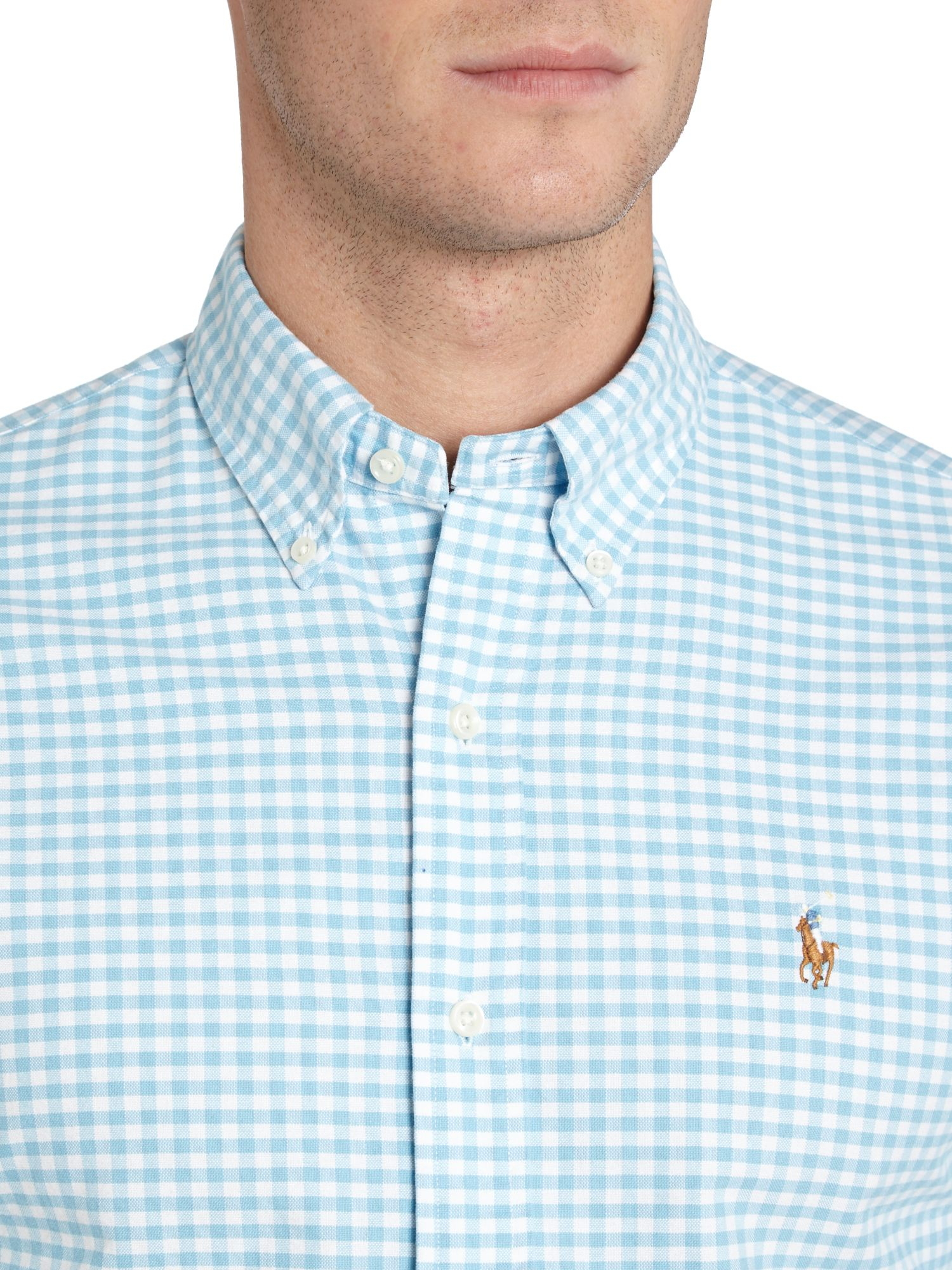 Polo Ralph Lauren Classic Slim Fit Long Sleeve Gingham Shirt in Blue ...