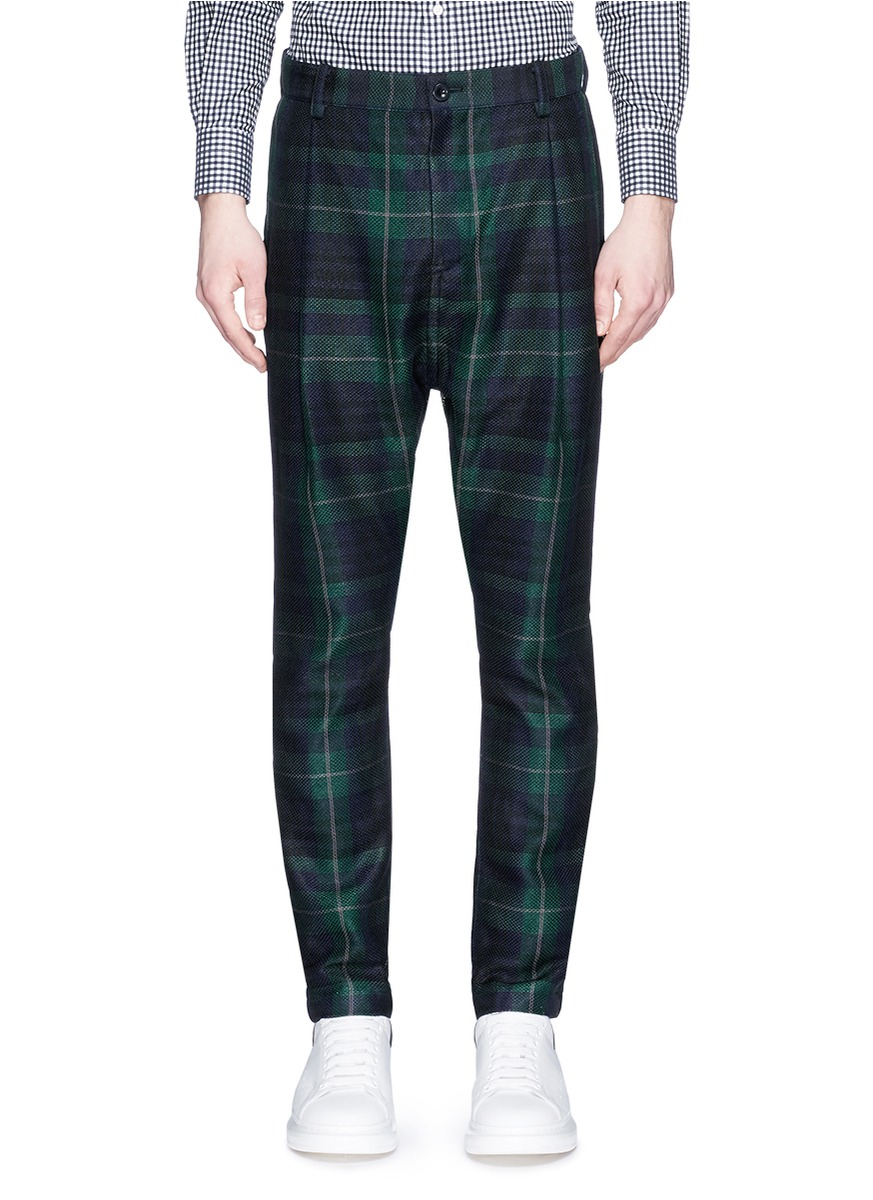 purple plaid pants mens