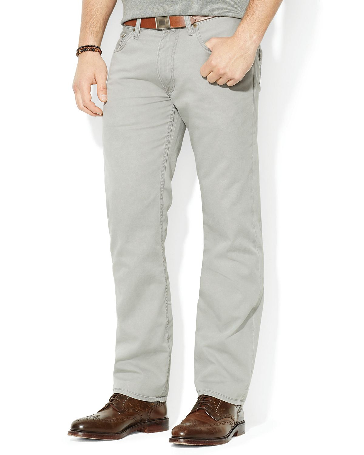 Ralph Lauren Polo Straight 5-Pocket Chino Pant - Classic Fit in Gray ...