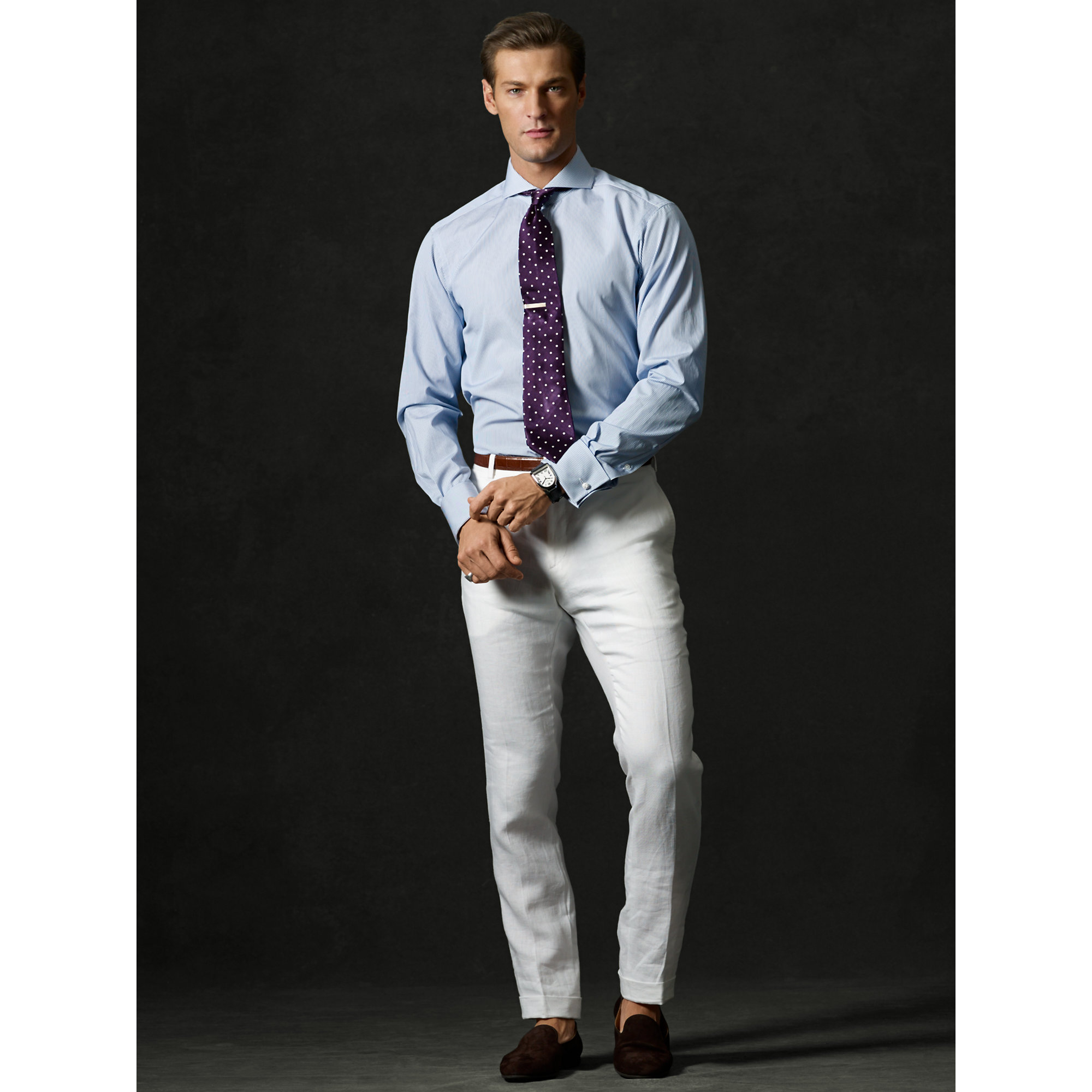 Lyst Ralph Lauren Purple Label Striped Keaton Dress Shirt In Gallery