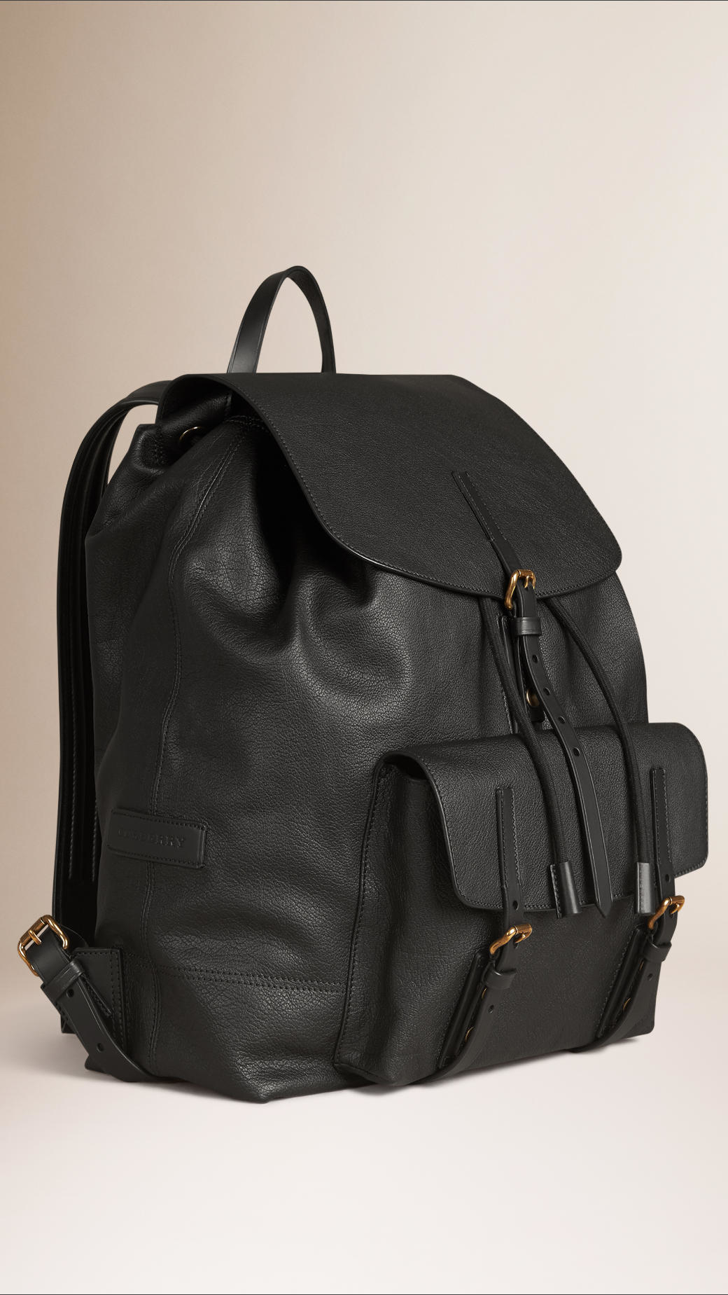 Lyst Burberry Grainy Leather Backpack in Black for Men
