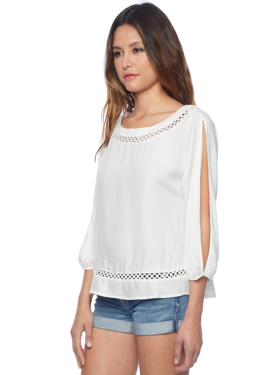 cold shoulder white top