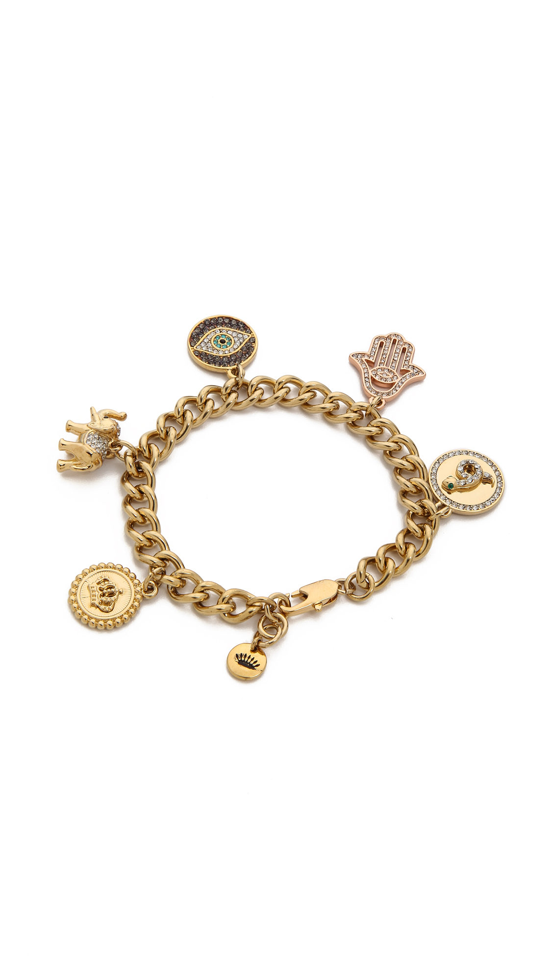 Lyst Juicy Couture Pre Assembled Gypset Charm Bracelet Gold in Metallic