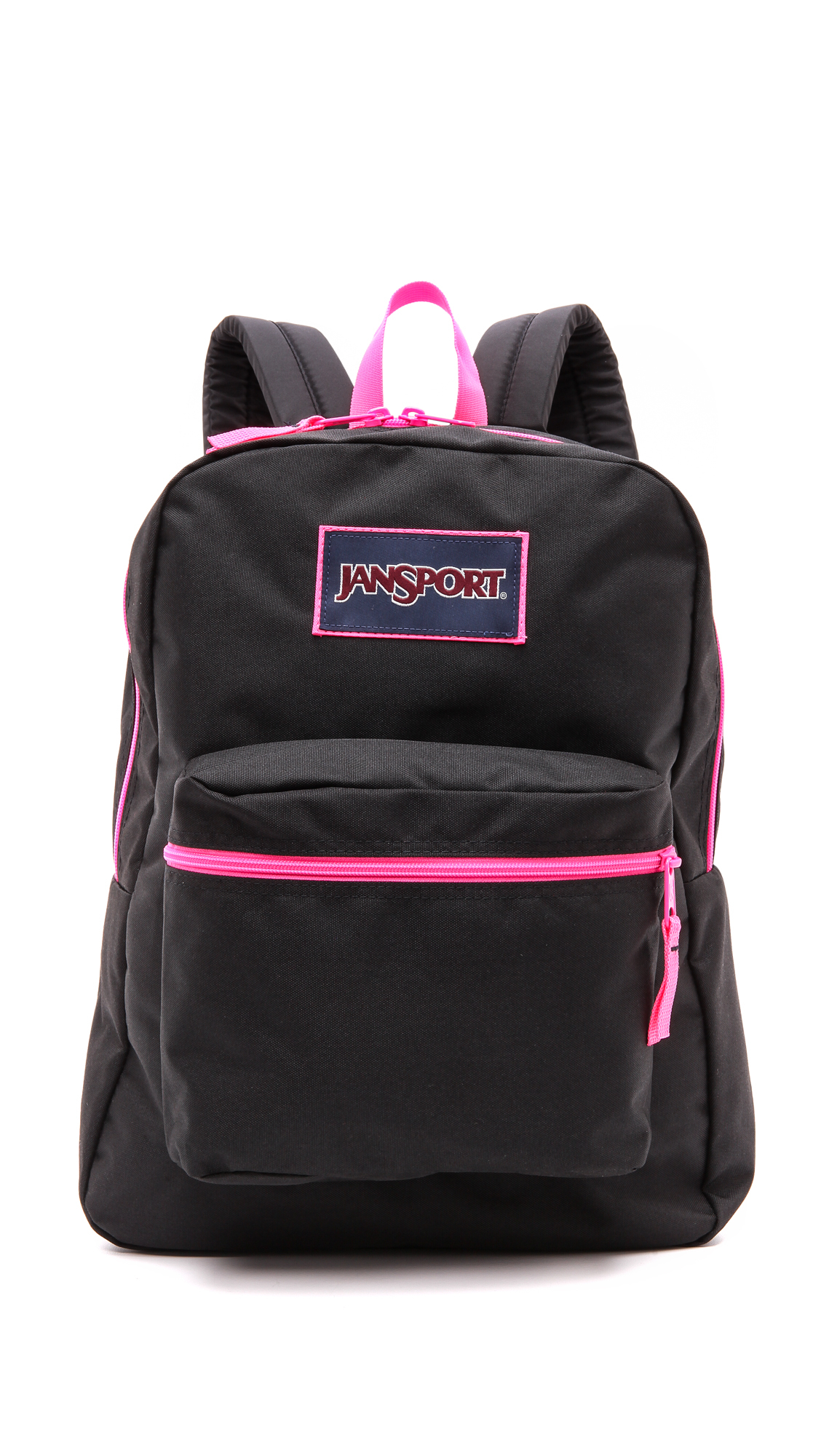 Jansport Classic Overexposed Backpack - Black And Fluorescent Pink - Lyst