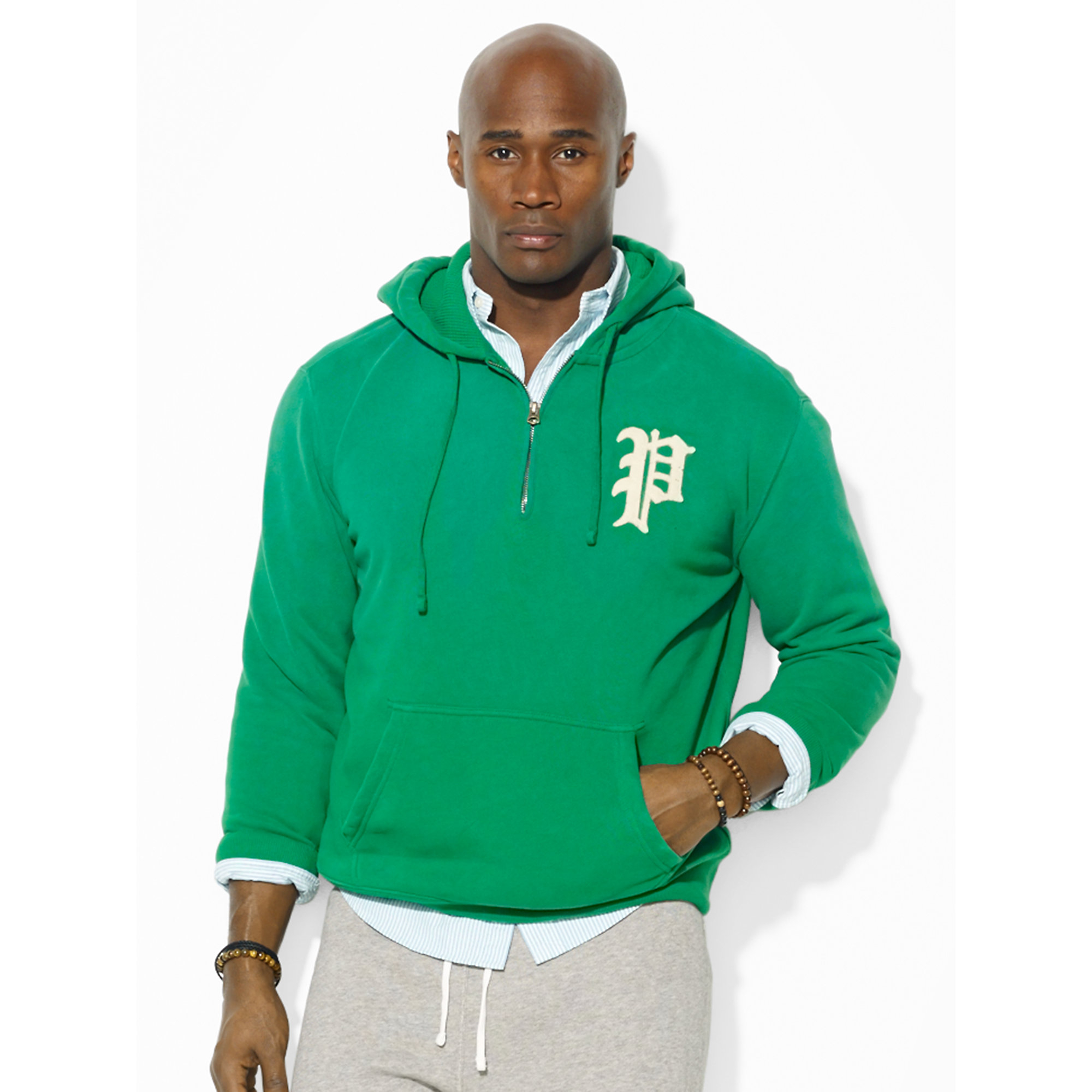 ralph lauren green quarter zip