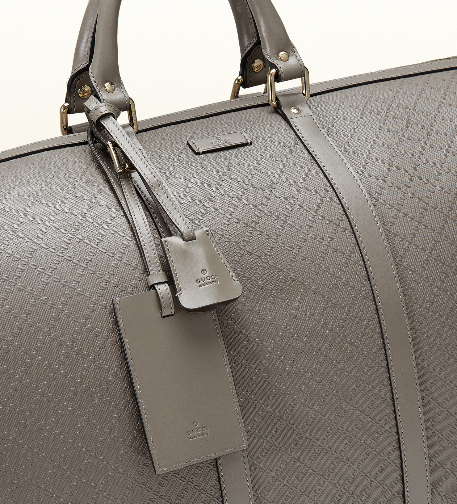 Lyst Gucci Bright Diamante Leather Carryon Duffle Bag in Gray for Men