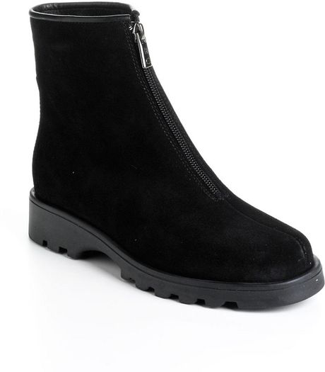 La Canadienne Kathy Suede Ankle Boots in Black | Lyst