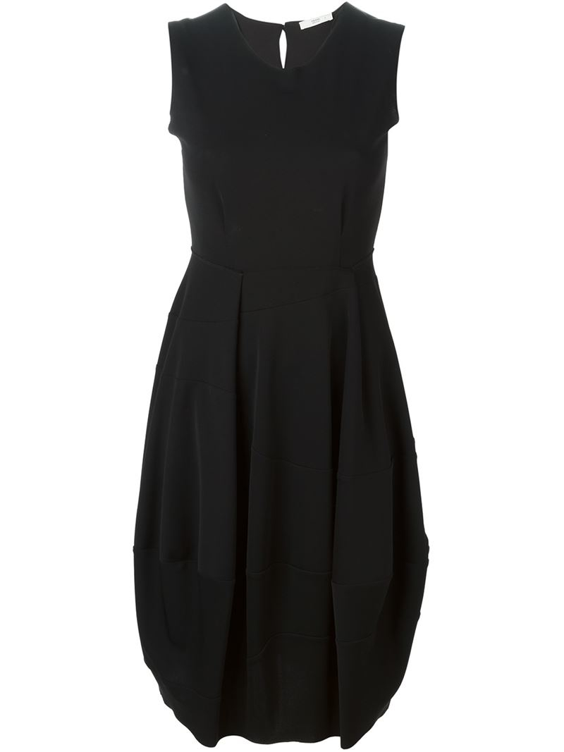 Prada Classic Tulip Dress in Black | Lyst  