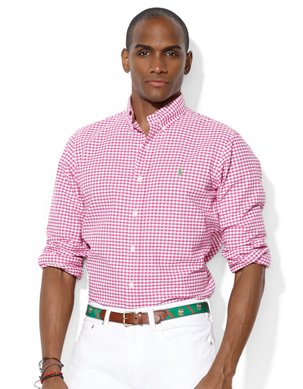 Lyst - Polo Ralph Lauren Classic-Fit Checked Oxford Shirt in Pink for Men