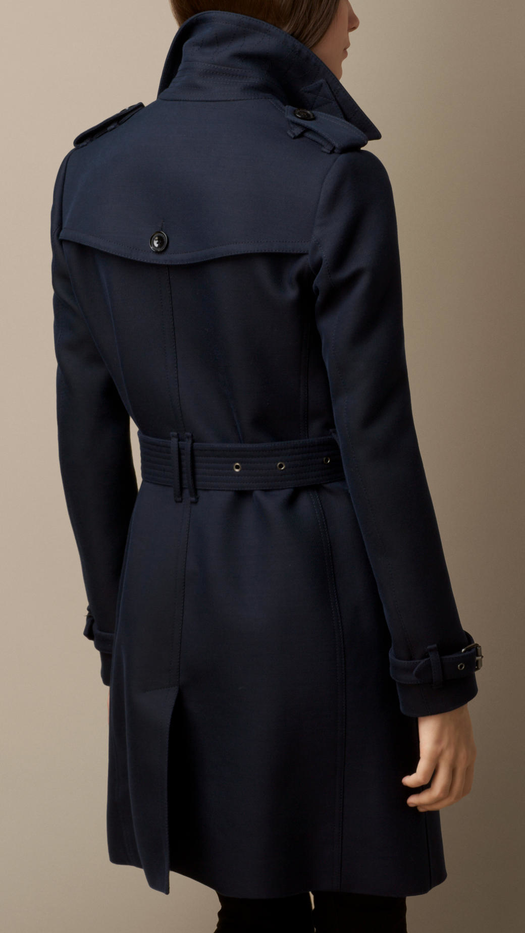 New German Military Surplus Gaberdine Trench Coat Gray 219157 Russian Navy Fleet Officer Woolen Winter Coat