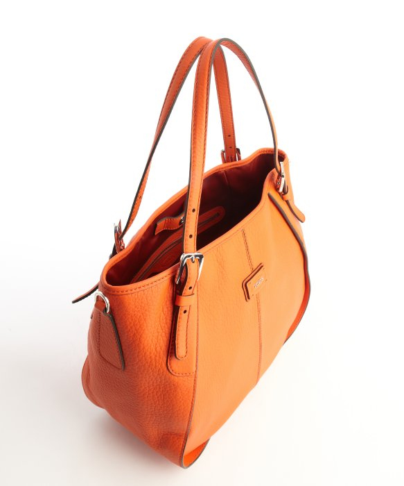 tod's orange leather bag