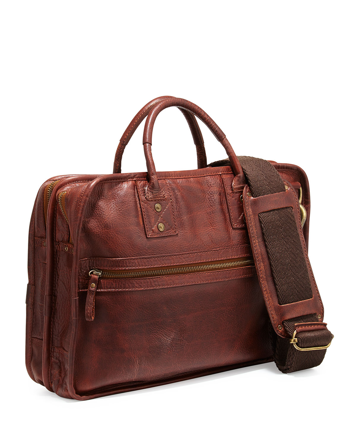 Will leather goods Hank Leather Satchel Bag in Brown Lyst