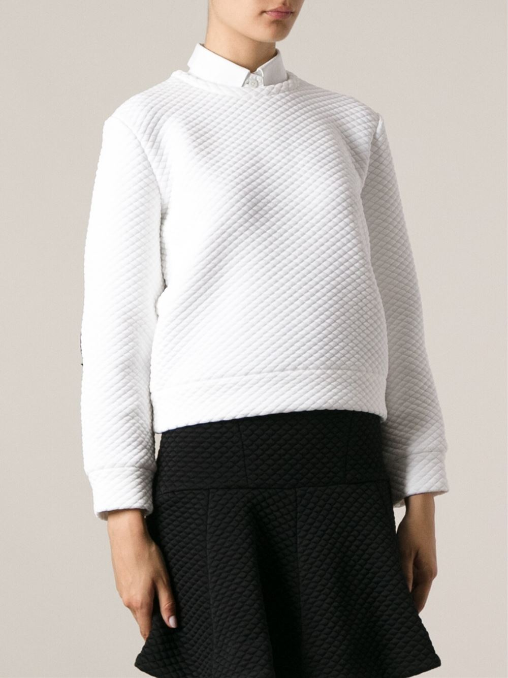 Lyst N°21 Quilted Sweatshirt in White
