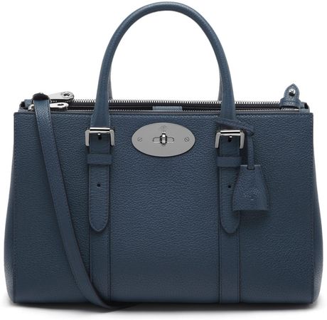 mulberry small zipped bayswater porcelain blue