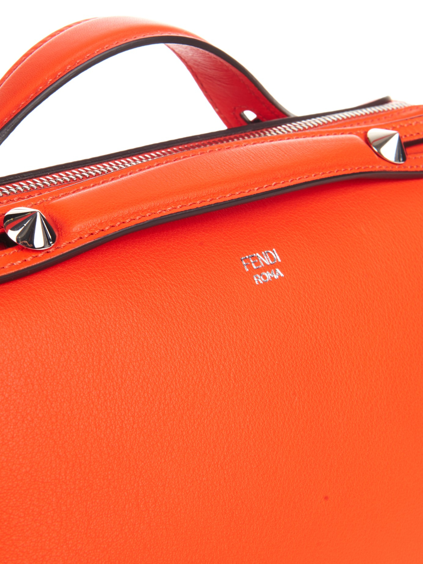 Fendi By The Way Leather Cross Body Bag In Orange Lyst Gallery