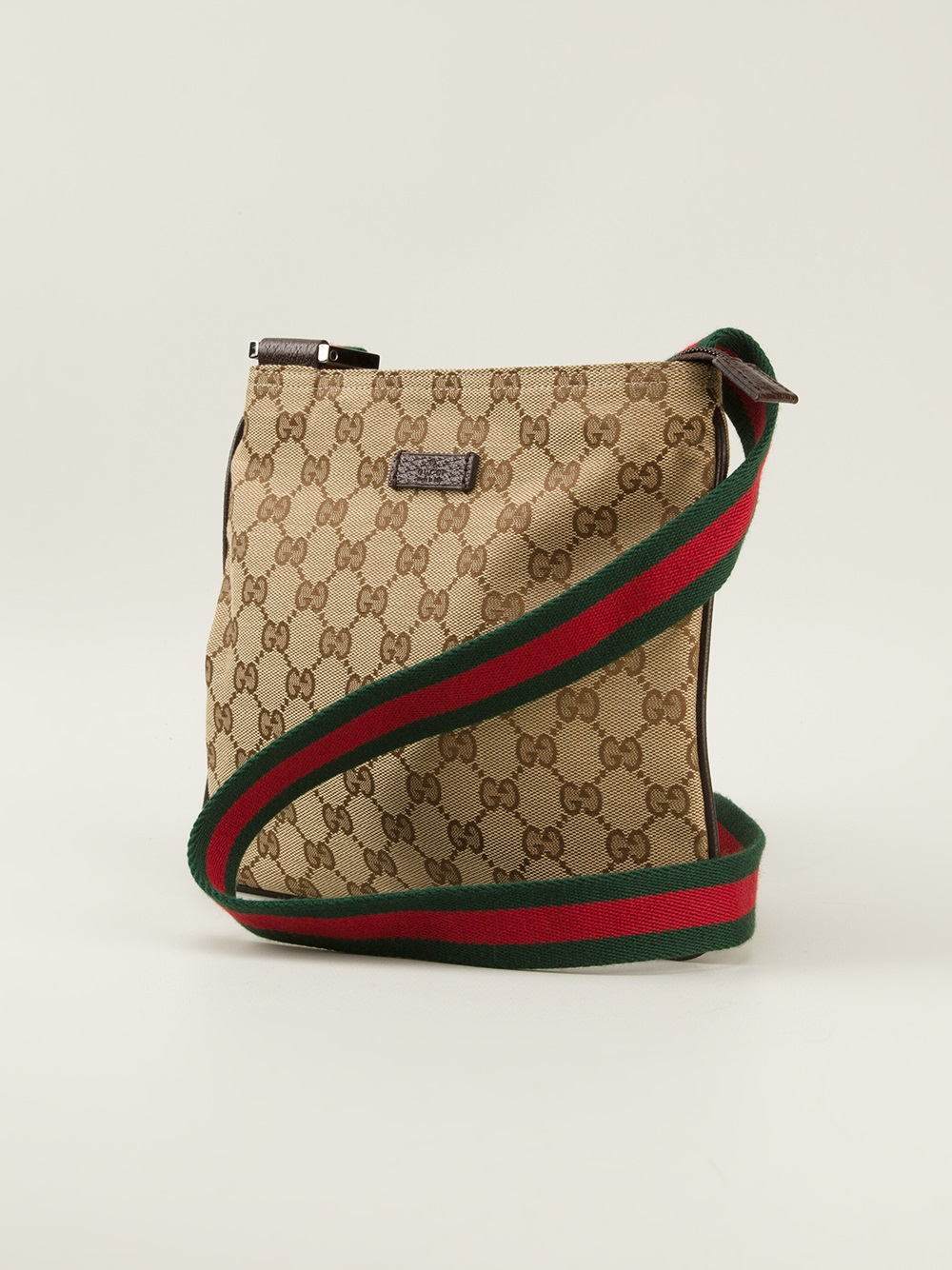 Lyst - Gucci &#39;Messenger&#39; Cross Body Bag in Brown