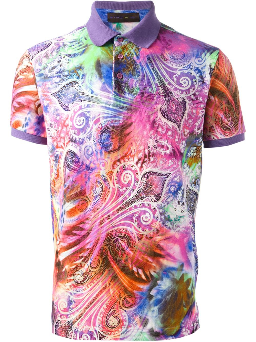 Lyst - Etro Paisley Print Polo Shirt for Men