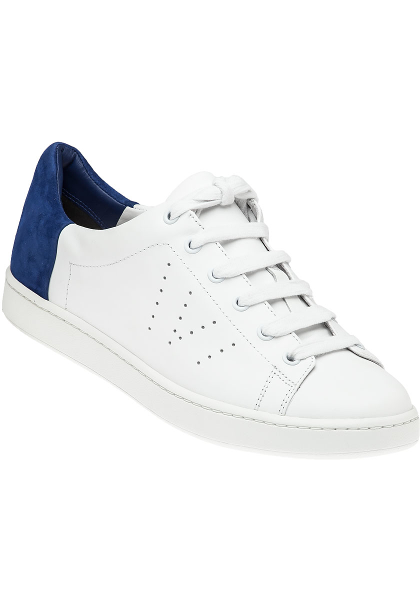 Vince Varin Suede Lace Up Sneaker in White | Lyst