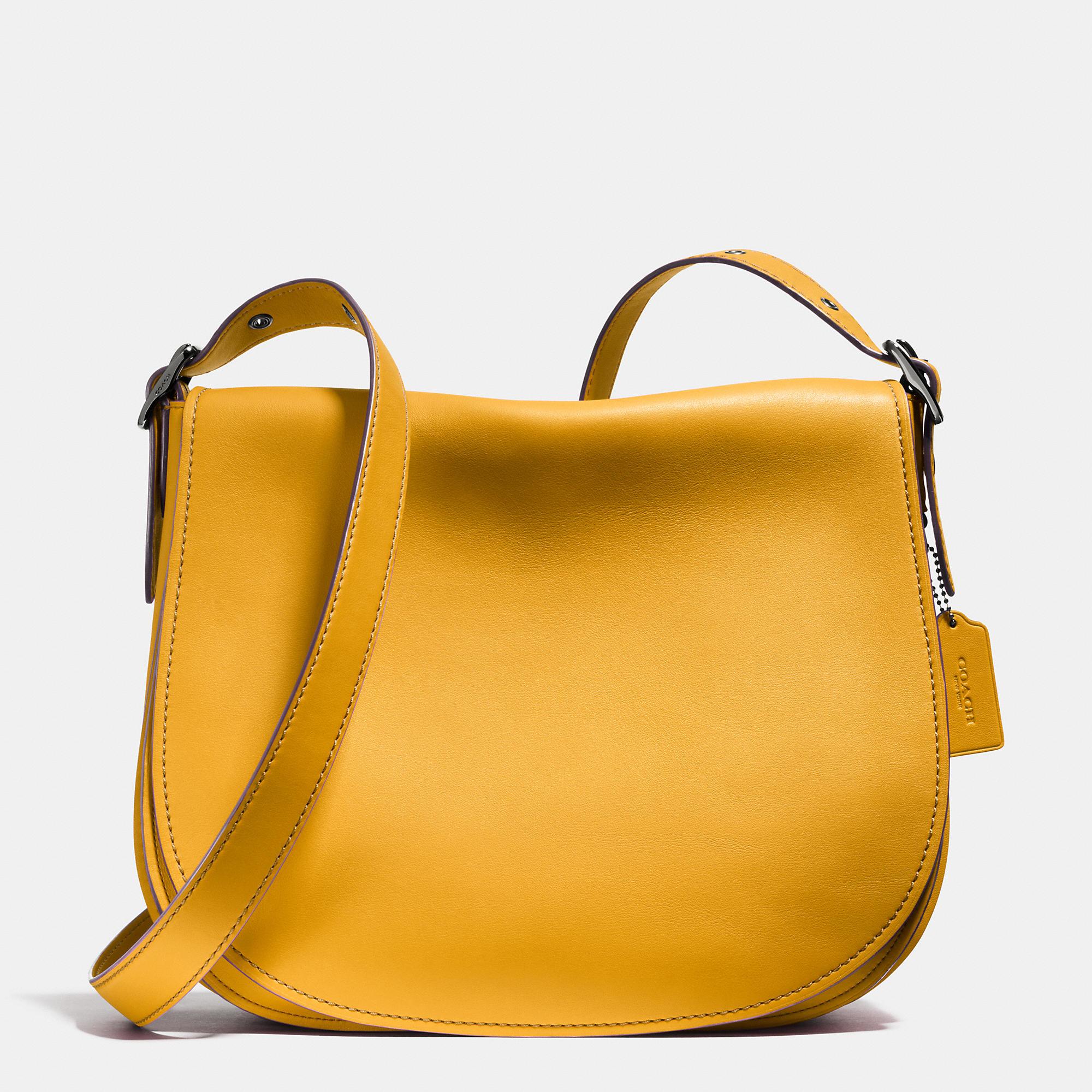 Lyst - Coach Saddle Bag 35 In Glovetanned Leather in Orange