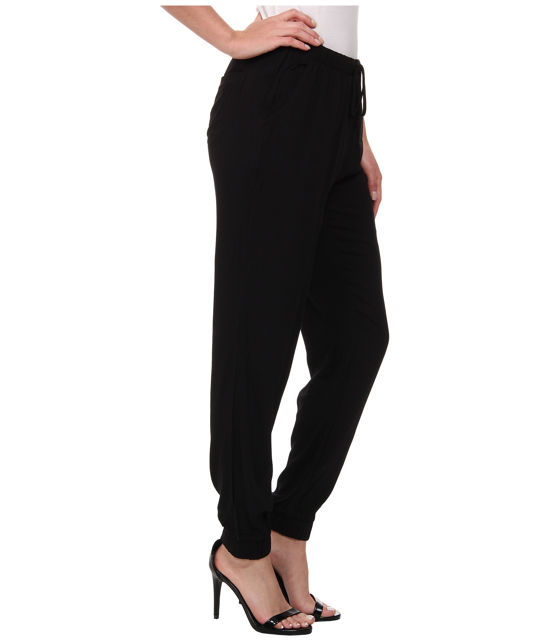 Alternative apparel Rayon Challis Jogger Pants in Black | Lyst