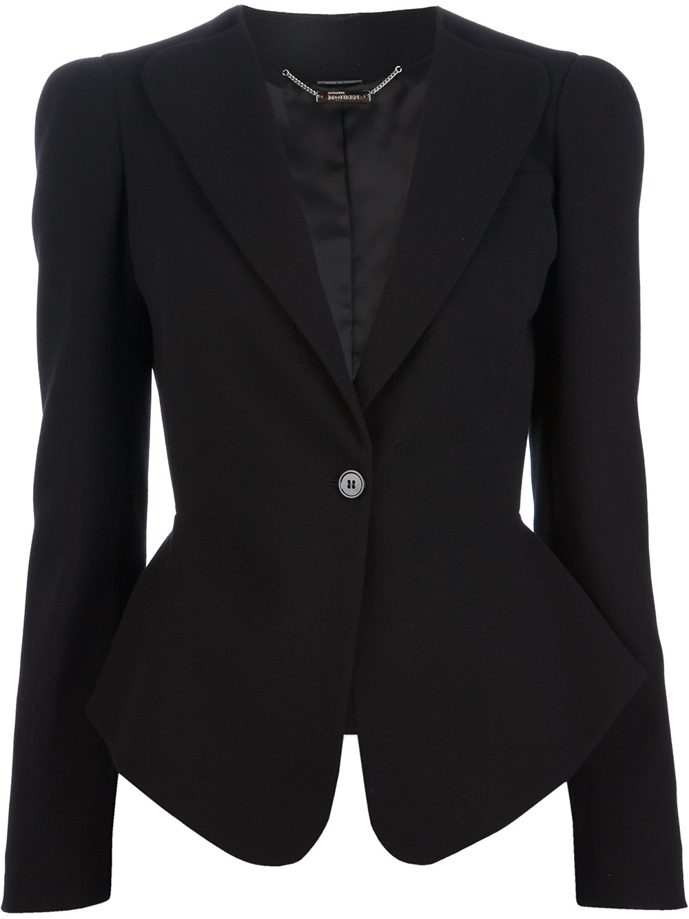 Lyst - Alexander mcqueen Peplum Blazer in Black