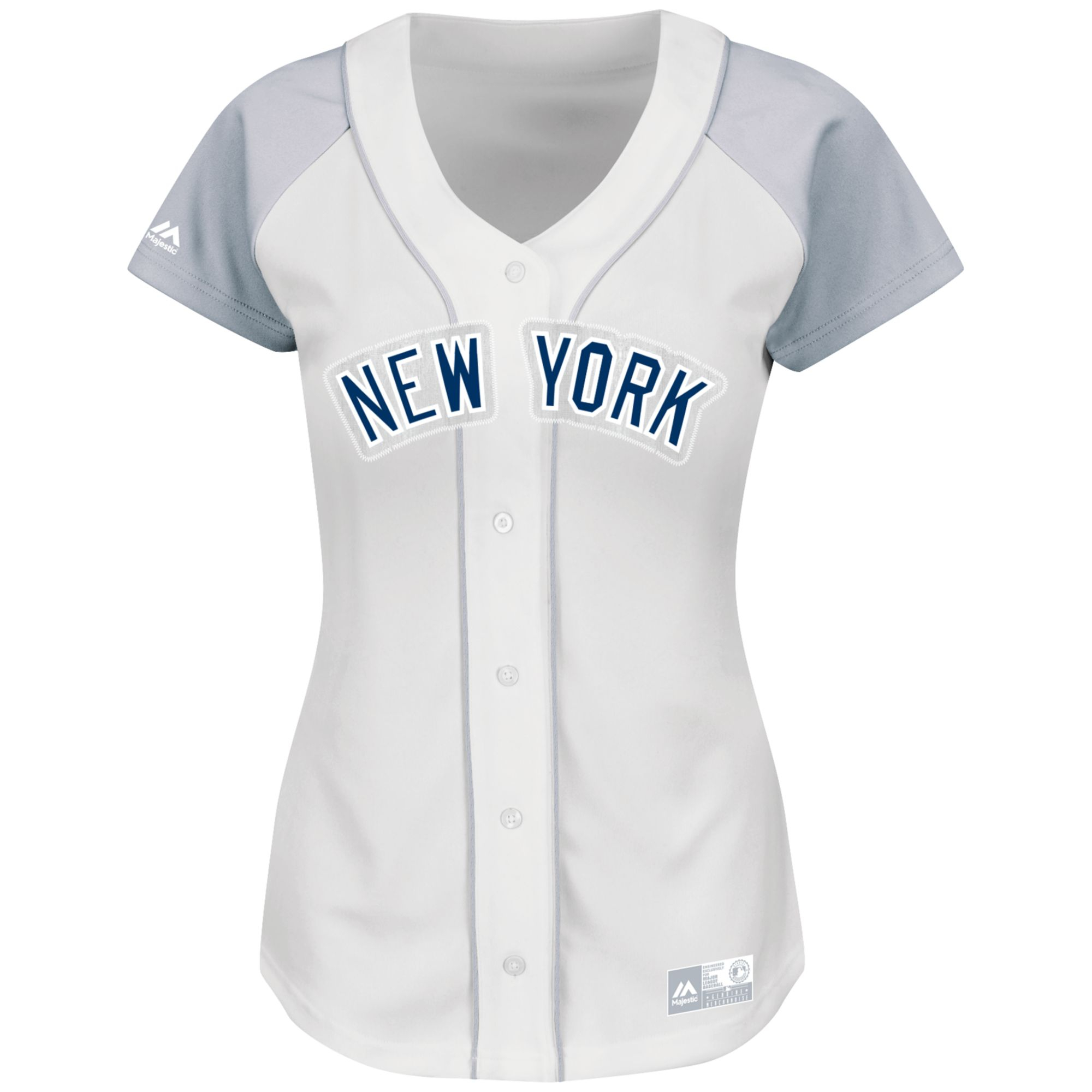 Majestic Women'S New York Yankees Fashion Replica Jersey in White ...