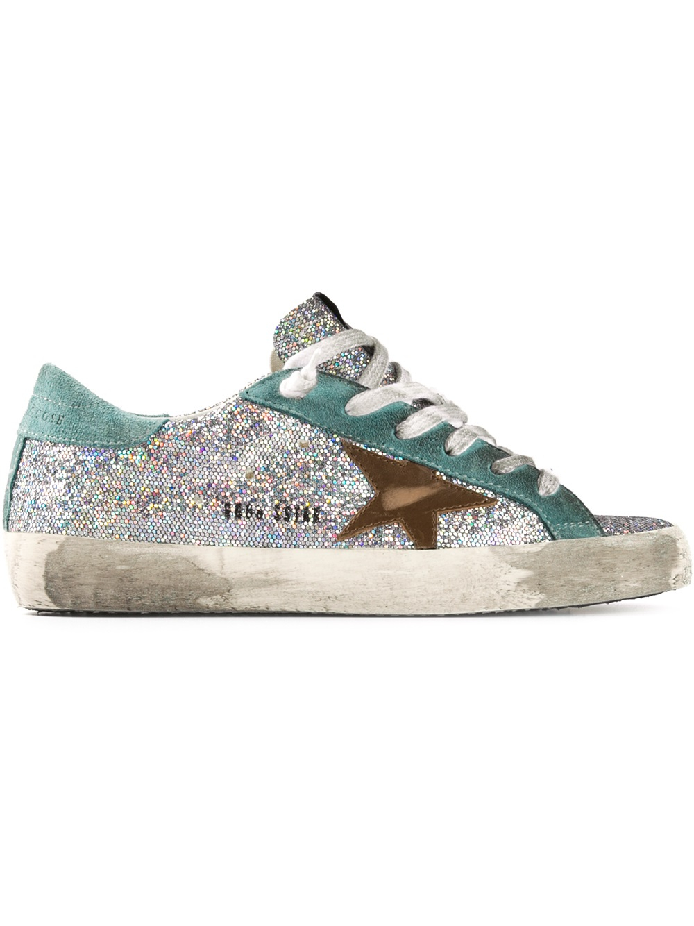 Lyst - Golden Goose Deluxe Brand Glitter Embellished Sneaker in Blue