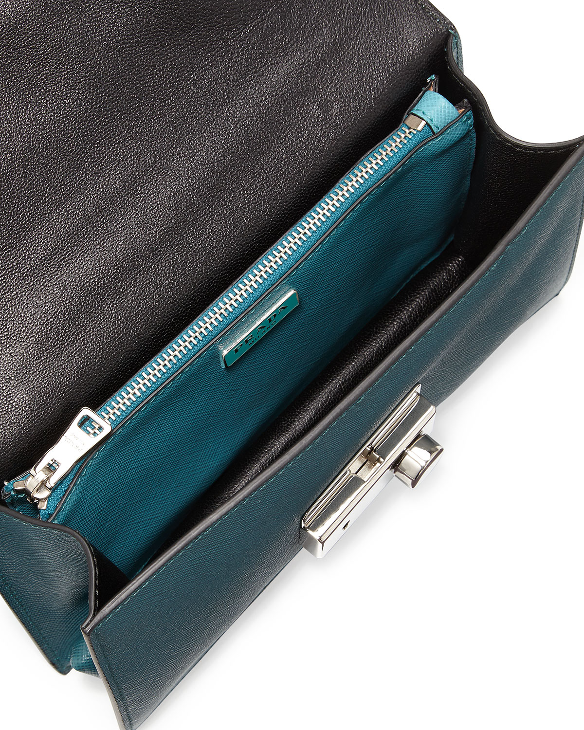 Prada Saffiano Bicolor Small Flap Crossbody Bag in Multicolor ...  