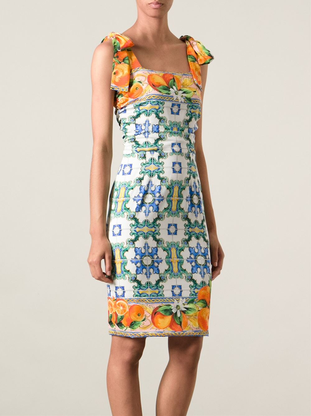 dolce gabbana majolica print dress