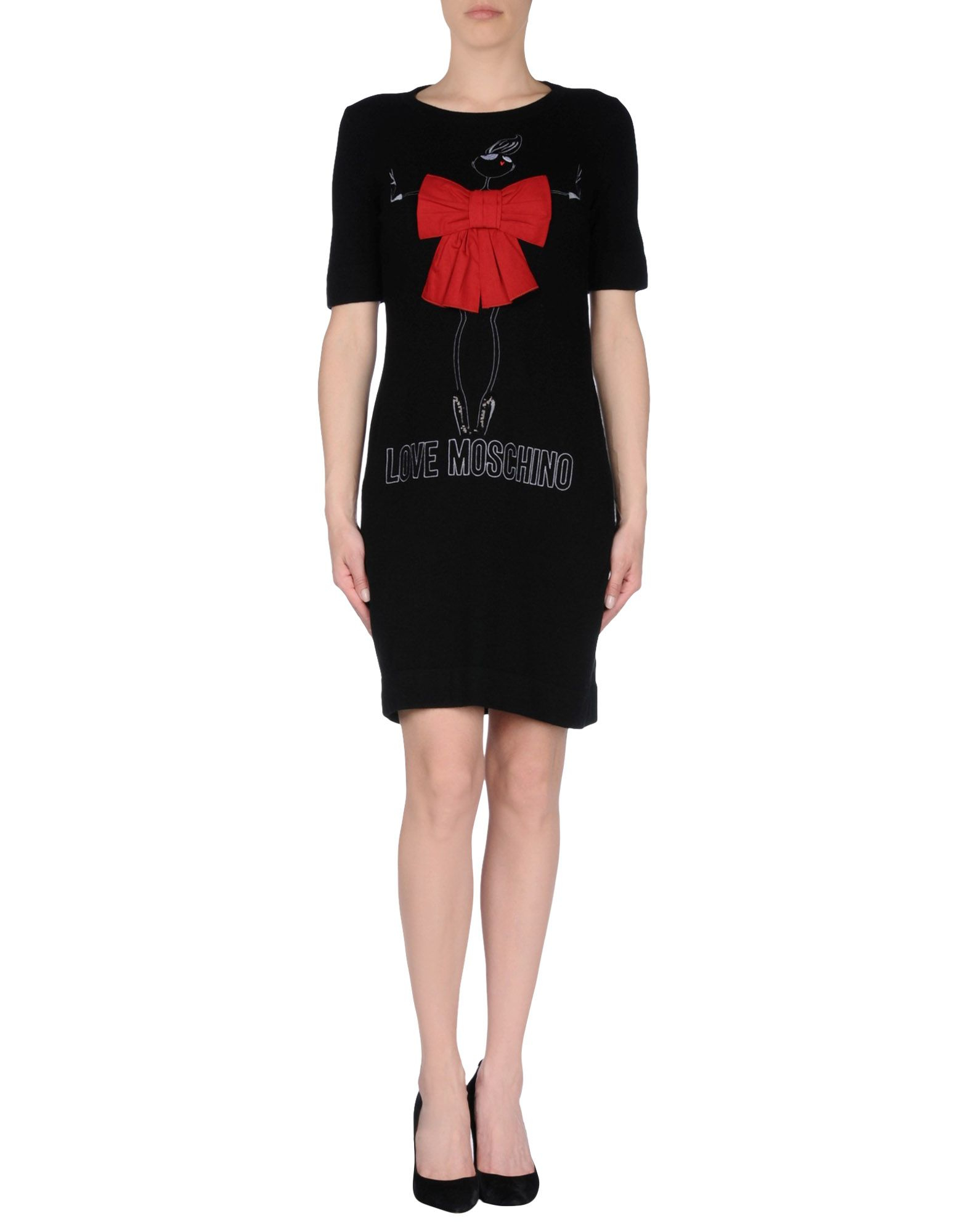 Lyst Love Moschino Short Dress in Black
