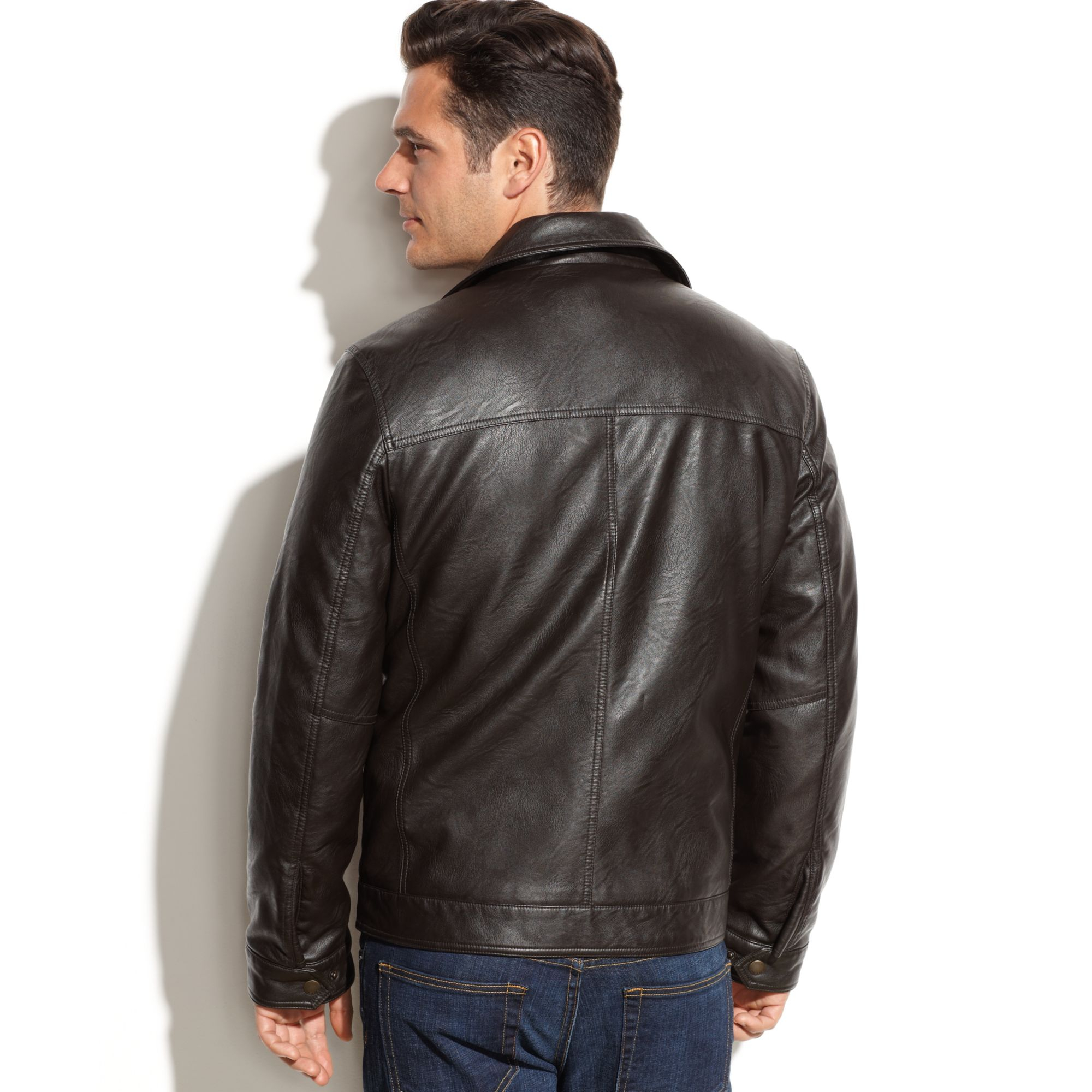 Tommy Hilfiger Men S Leather Jacket Maskbook Tommy Hilfiger Men S Leather Jacket