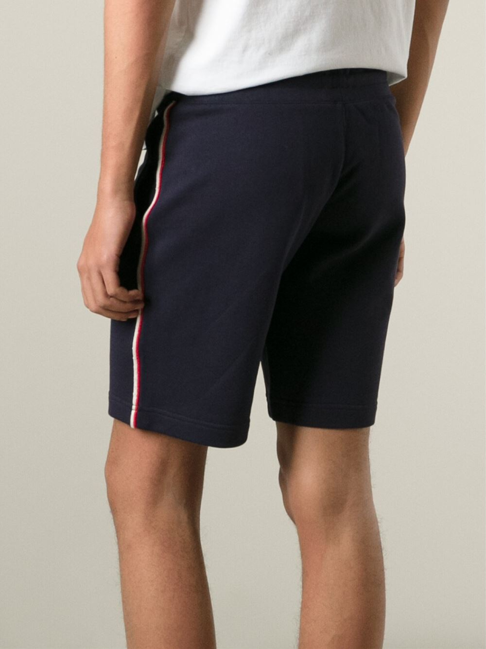 Lyst - Moncler Classic Track Shorts in Blue for Men