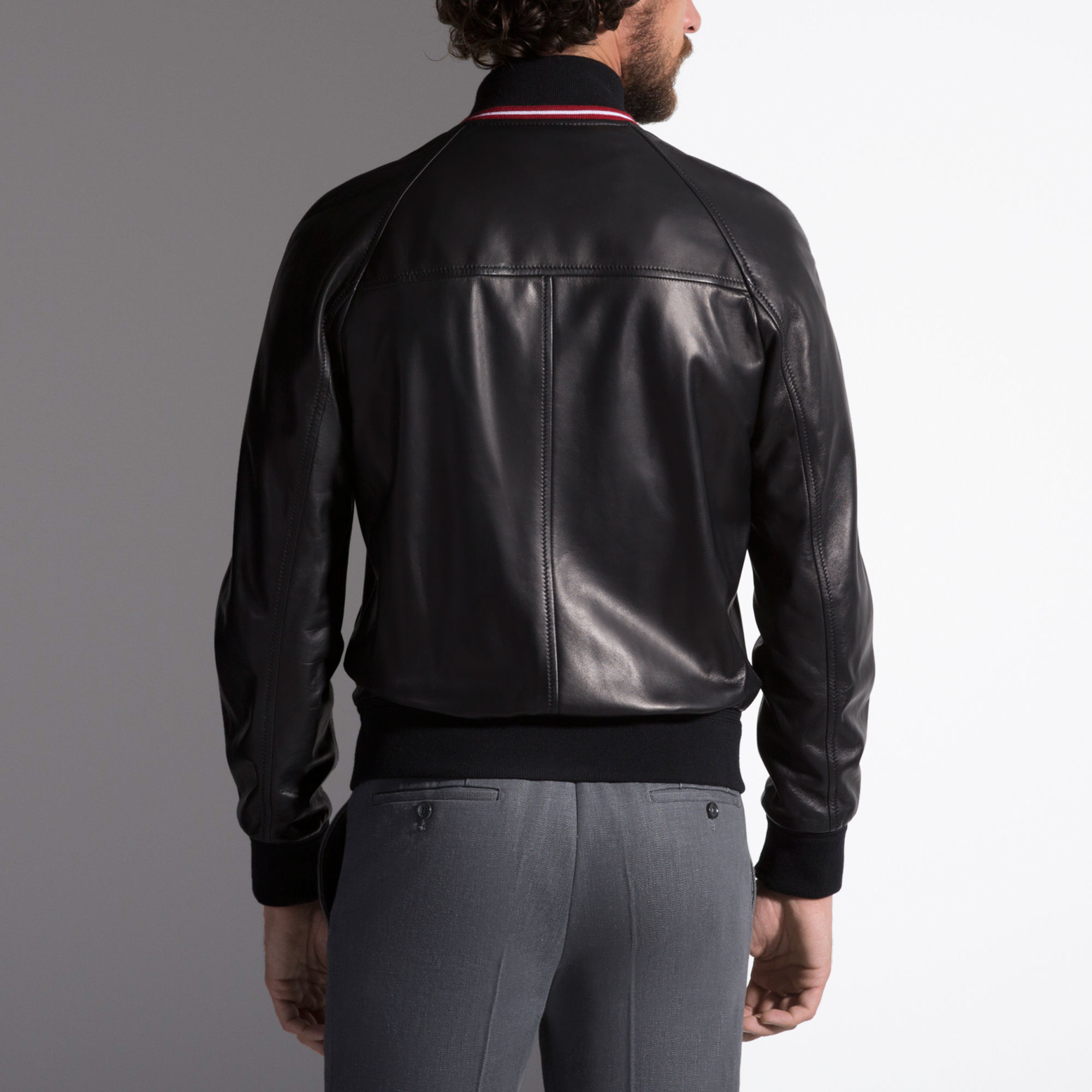 Bally Leather Blouson Jacket in Black for Men | Lyst