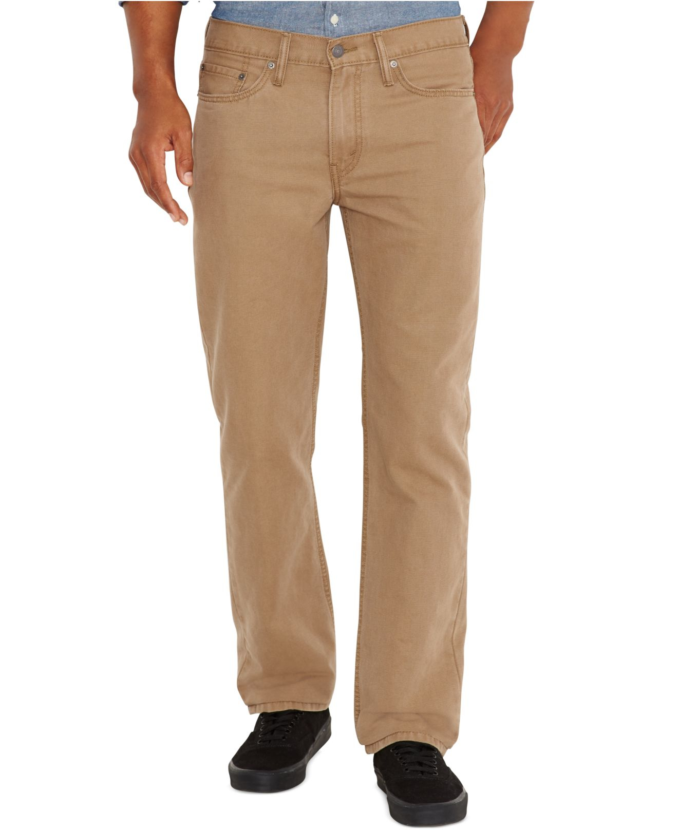 Levi's 514 Straight Khaki Padox Canvas Twill Pants in Beige for Men ...