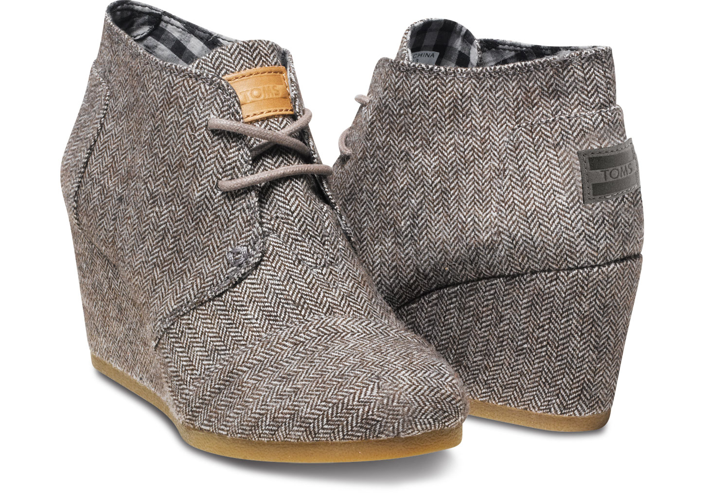 toms brown wedges