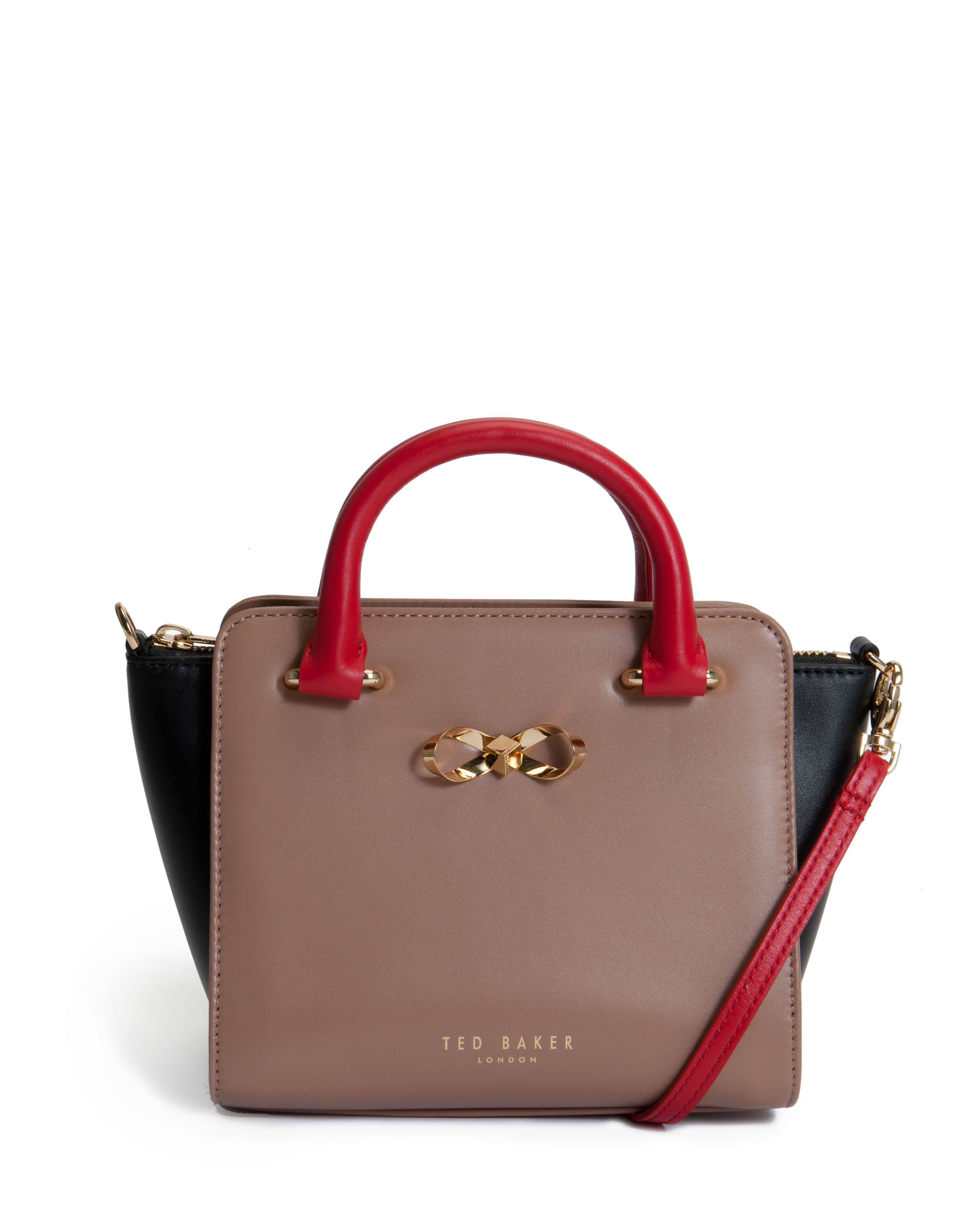 Ted baker Minley Mini Leather Tote Bag in Brown | Lyst