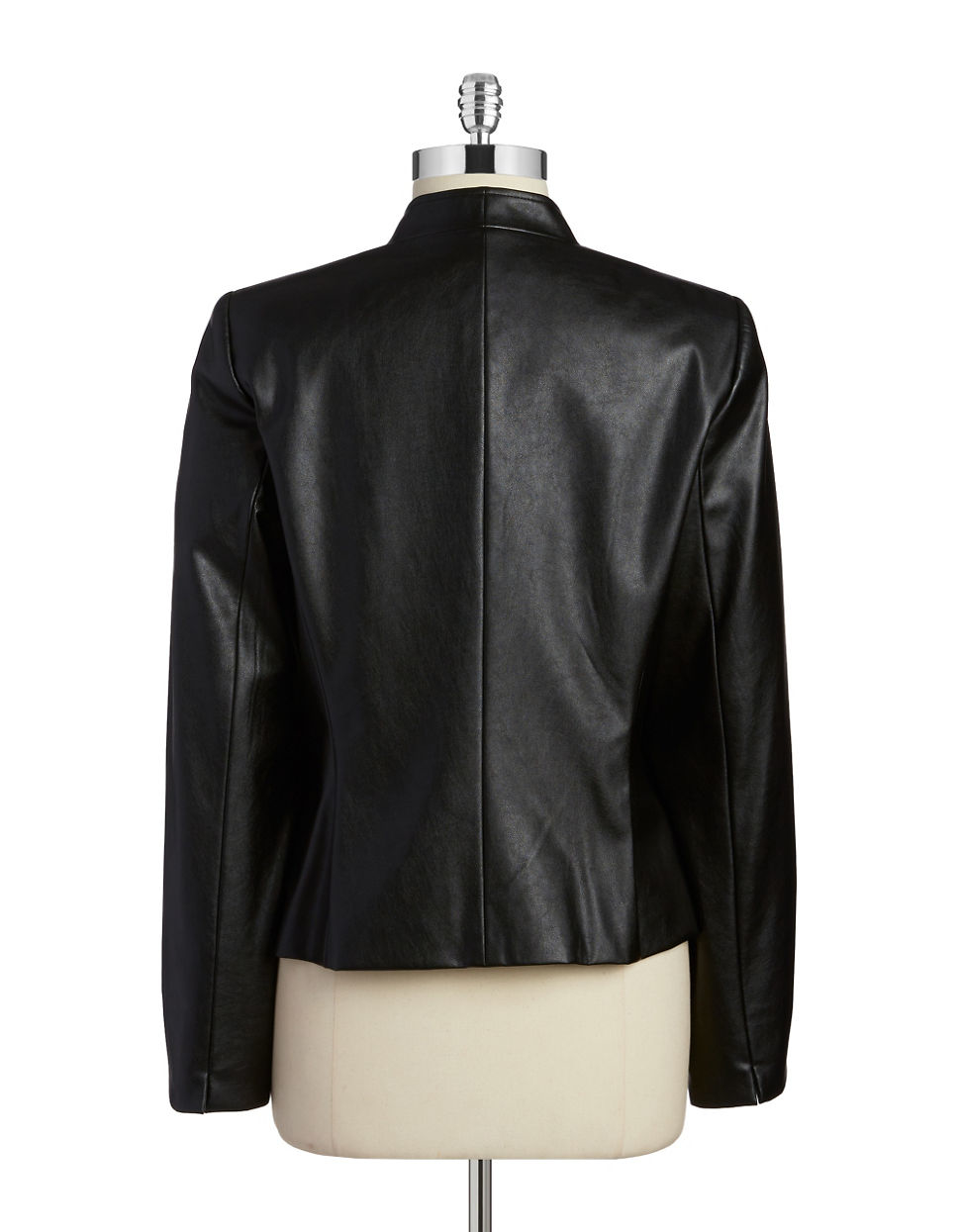 Lyst - Tahari Faux Leather Jacket in Black