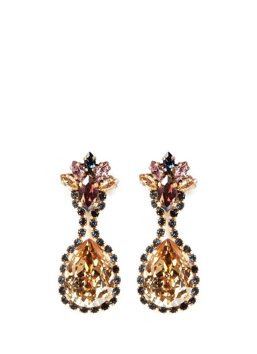 Lyst - Erickson beamon Happily Ever After' Mix Crystal Drop Earrings in ...